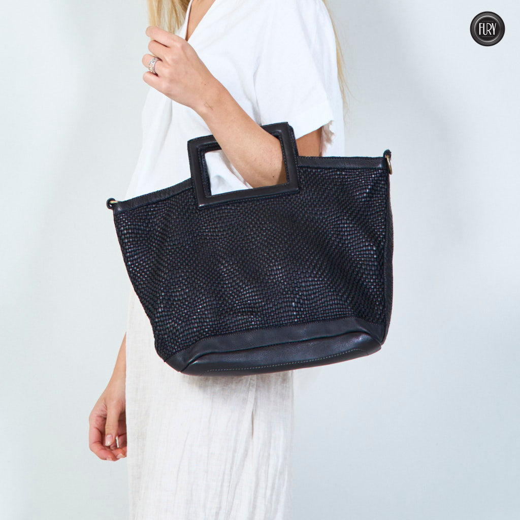 Aurelia Tasche aus gewebtem Leder
