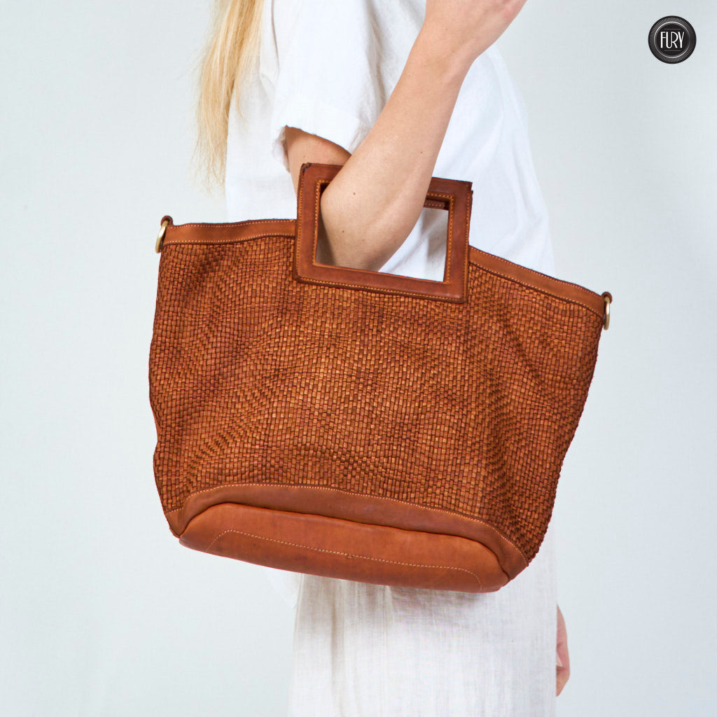 Aurelia Tasche aus gewebtem Leder