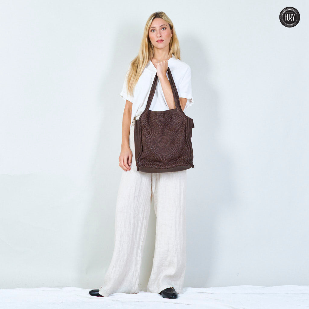 Elettra-Tasche aus gewebtem Leder