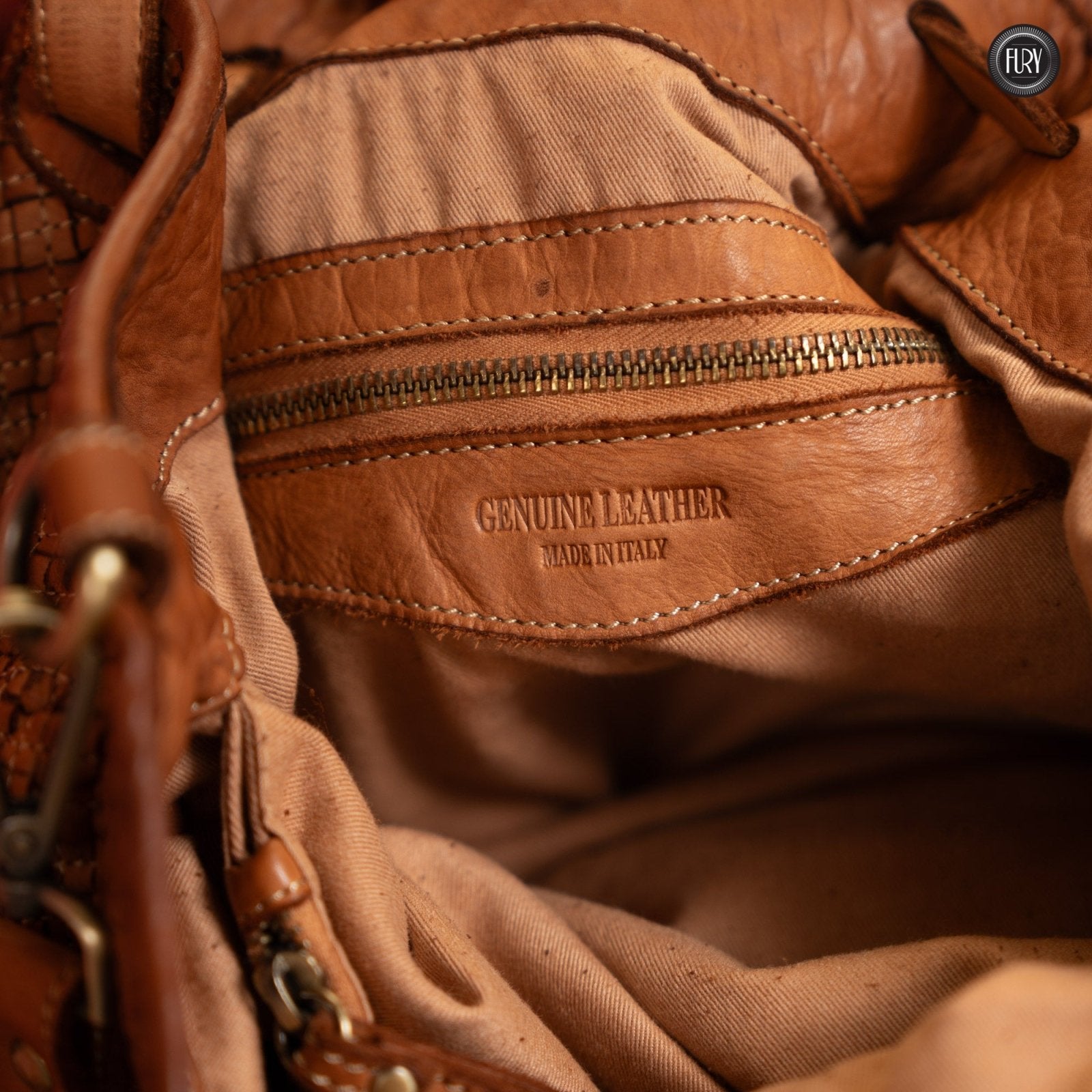 Borsa Agata in pelle intrecciata - Fury