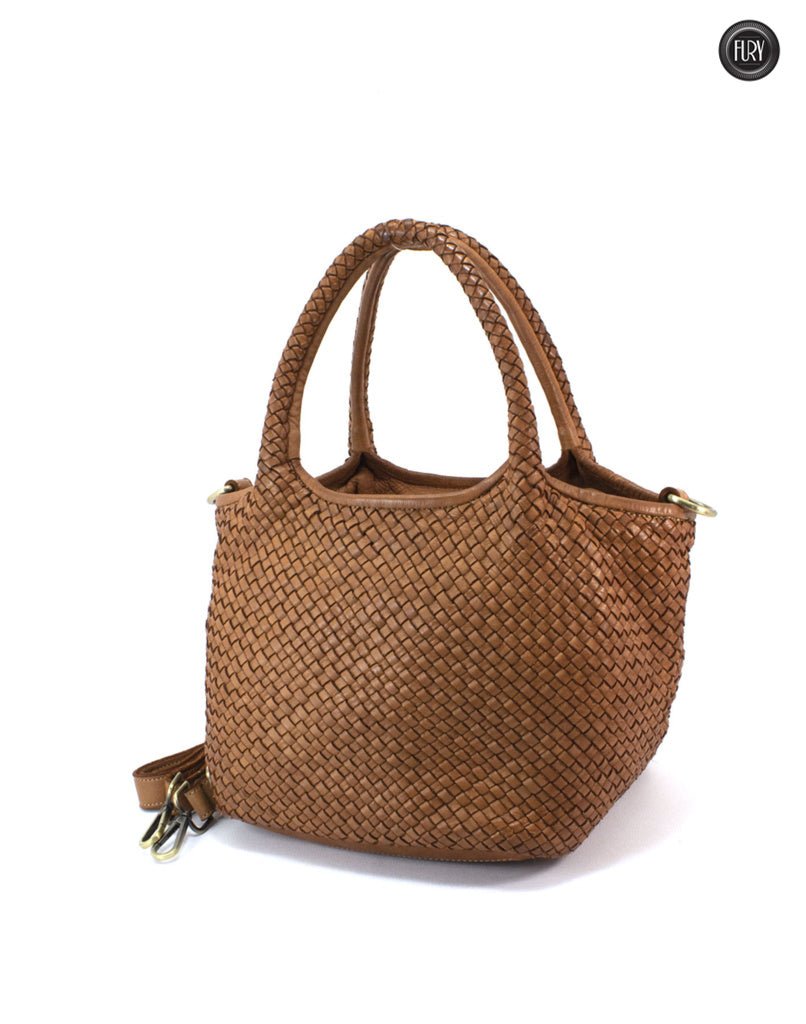 Borsa Alba Maxi in pelle intrecciata - Fury