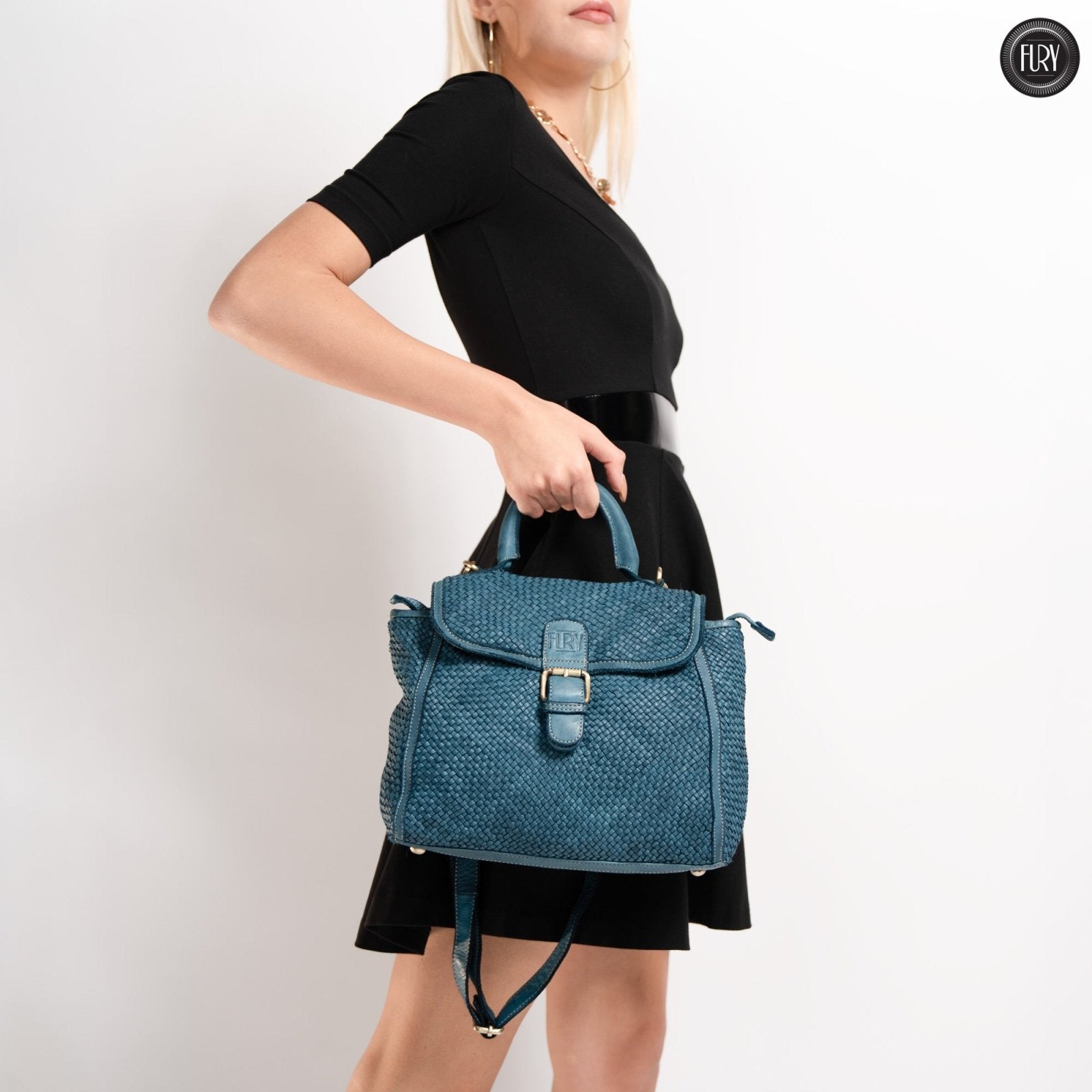 Borsa Camilla in pelle intrecciata - Fury