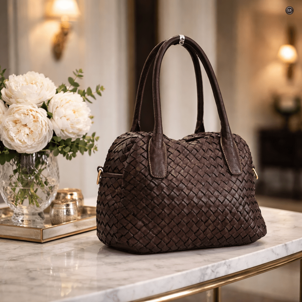 Borsa Lea in pelle intrecciata - Fury