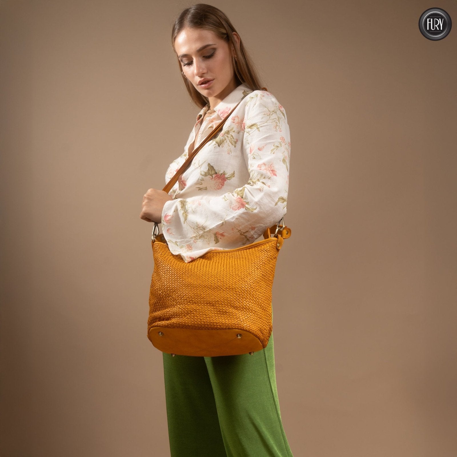 Borsa Linda in pelle intrecciata - Fury