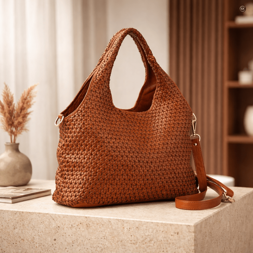 Borsa Mirella in pelle intrecciata - Fury