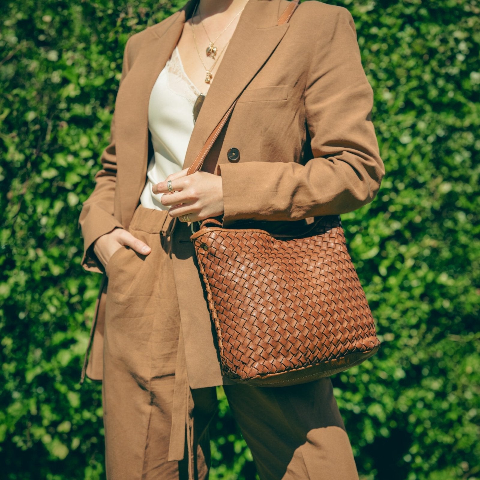 Borsa Sibilla Maxi in pelle intrecciata - Fury