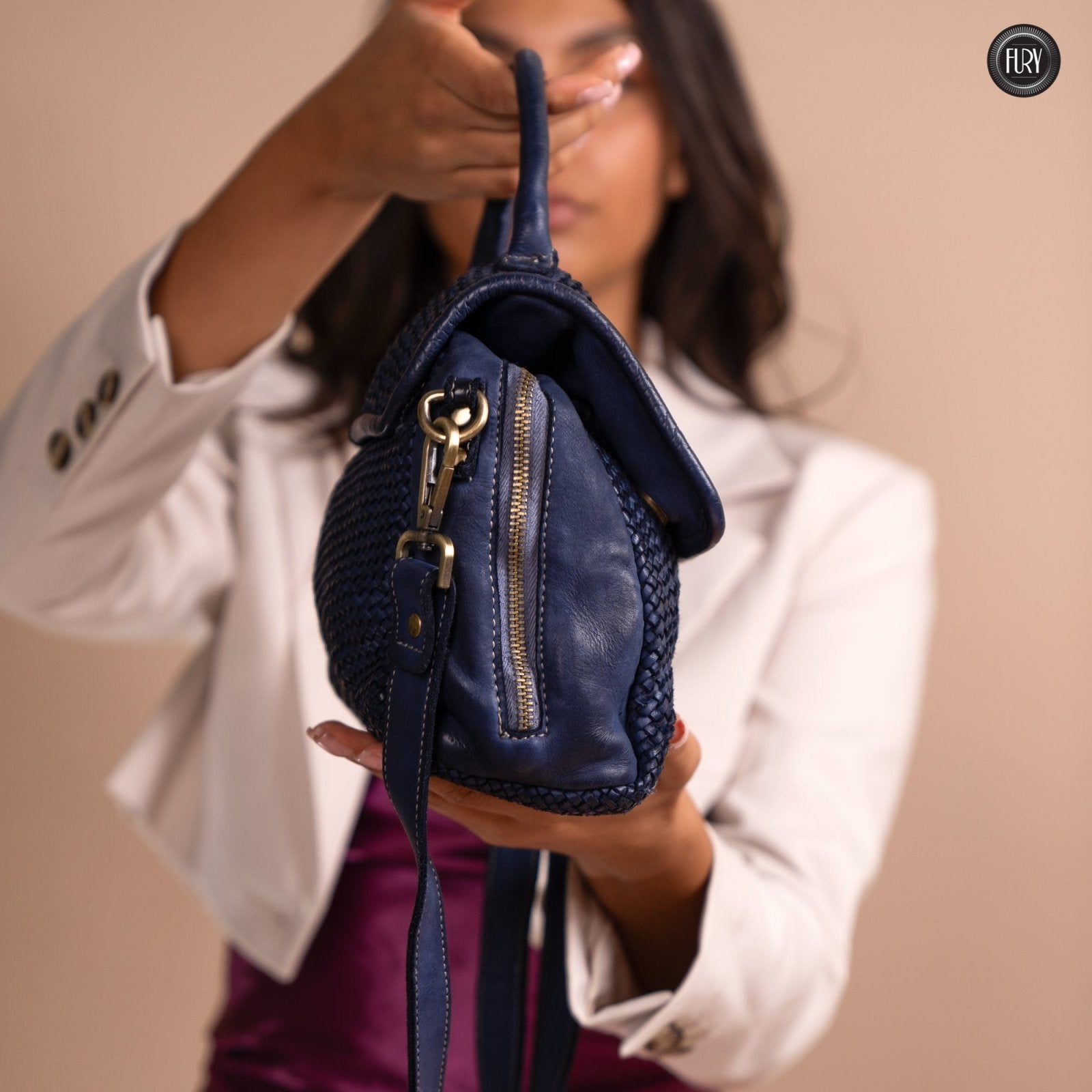 Borsa Siena in pelle intrecciata - Preordine - Fury