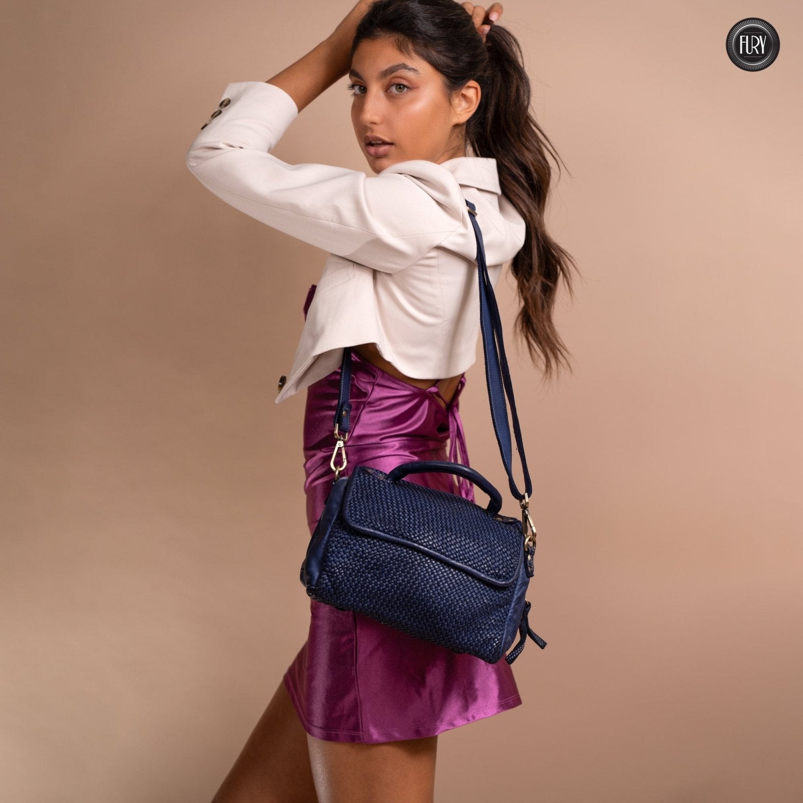 Borsa Siena in pelle intrecciata - Preordine - Fury