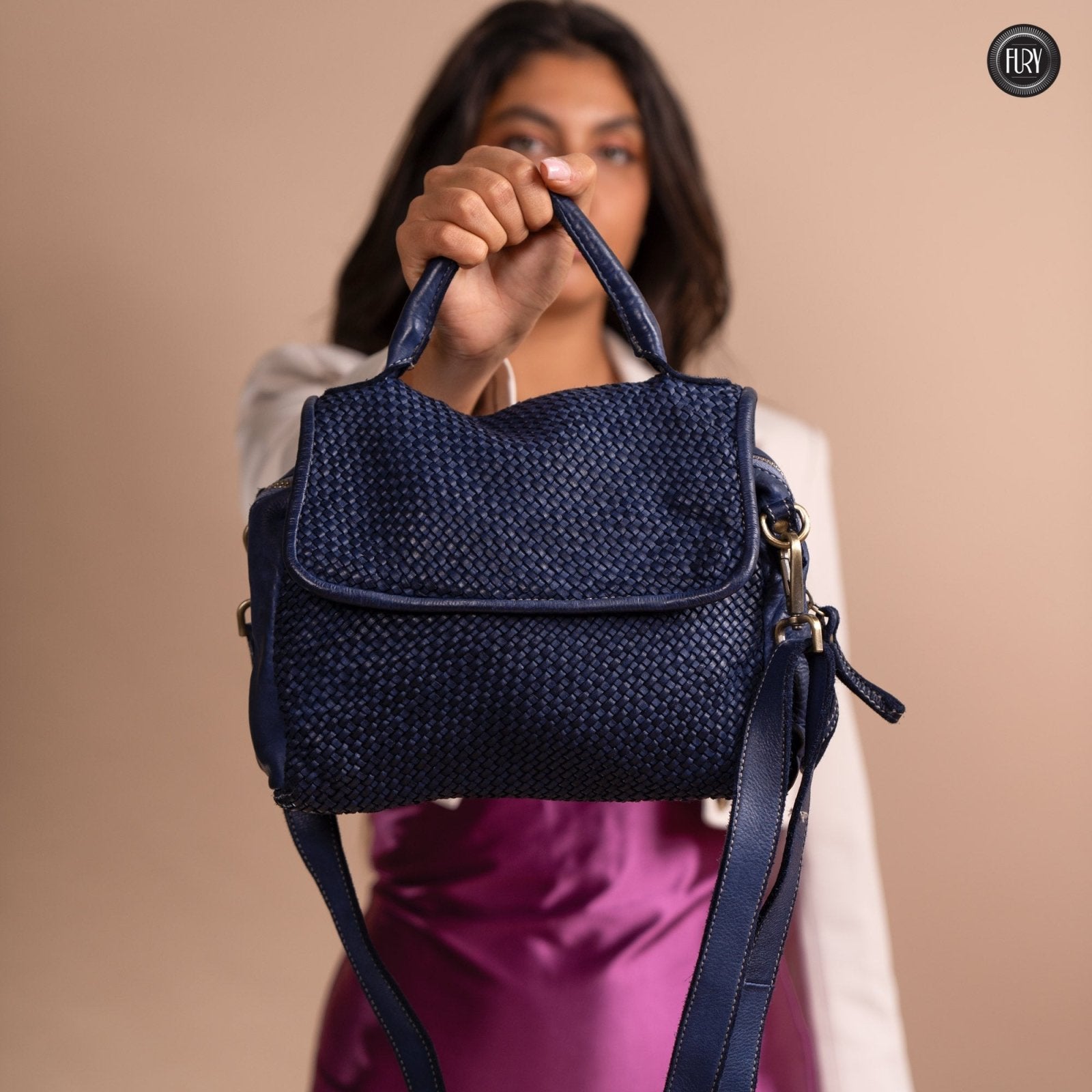 Borsa Siena in pelle intrecciata - Preordine - Fury