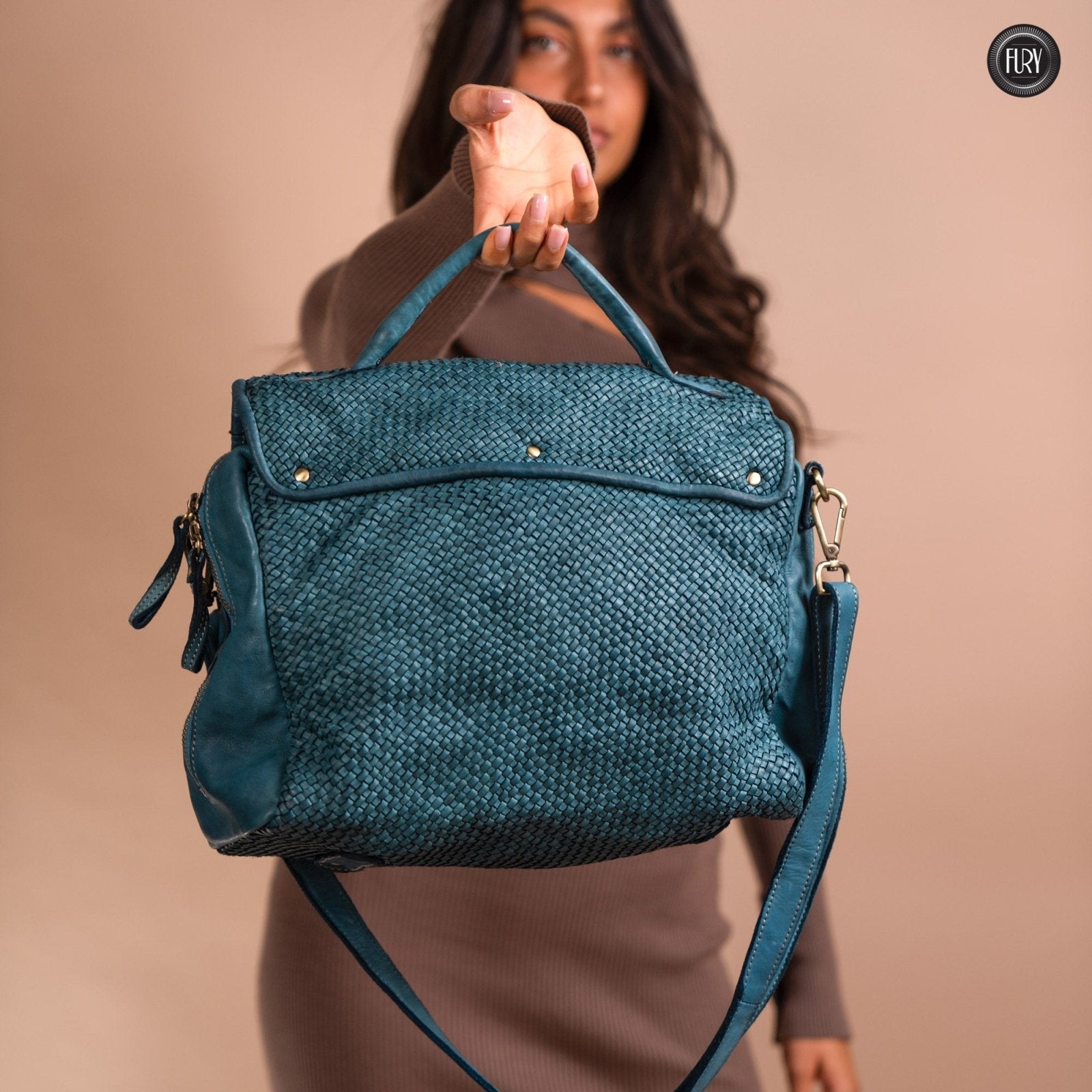 Borsa Siena Maxi in pelle intrecciata - Preordine - Fury