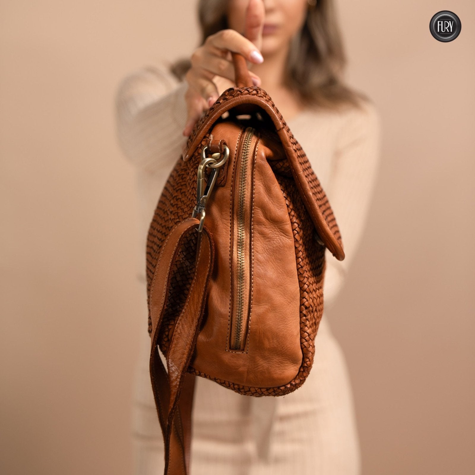 Borsa Siena Maxi in pelle intrecciata - Preordine - Fury