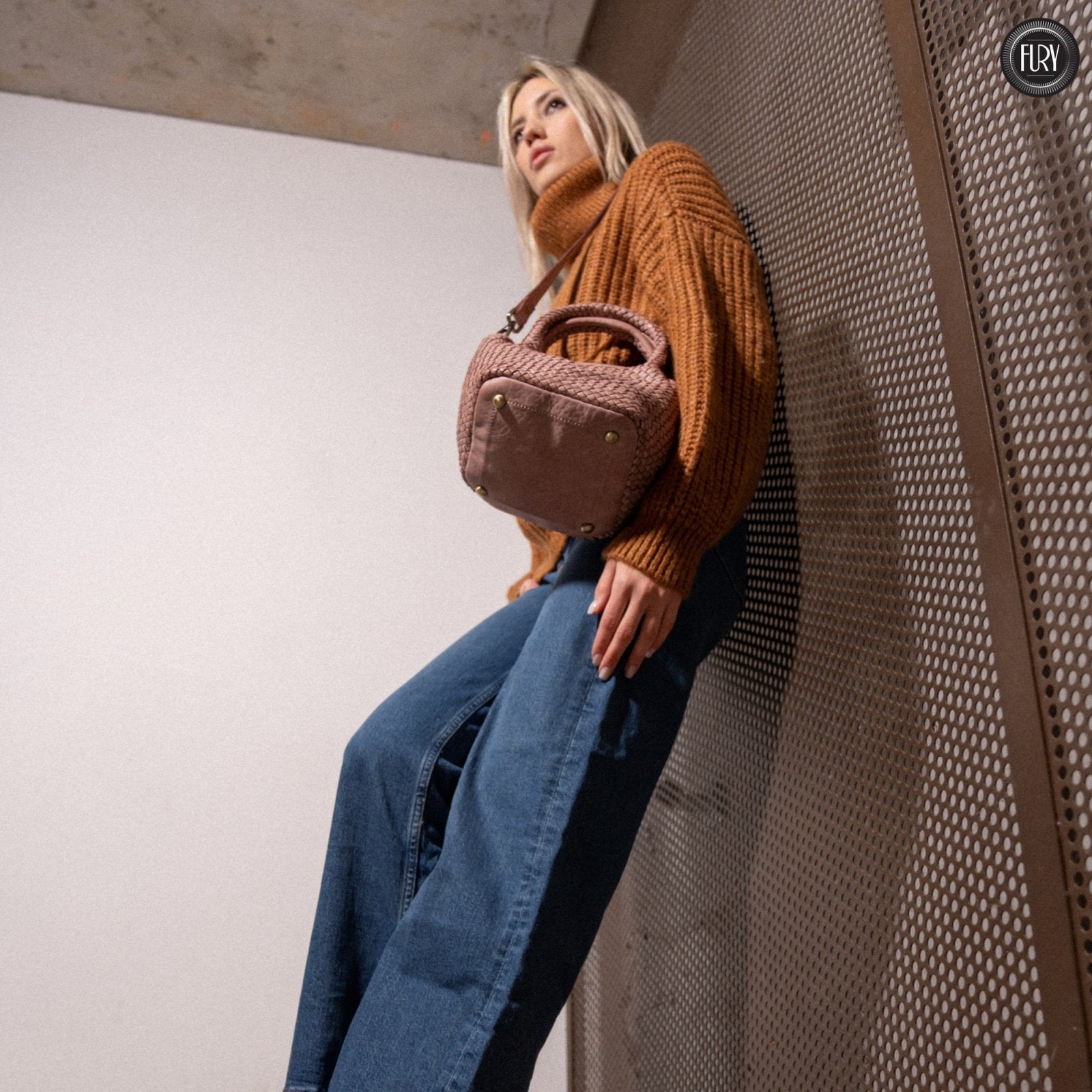 Borsetta Alba in pelle intrecciata - Fury