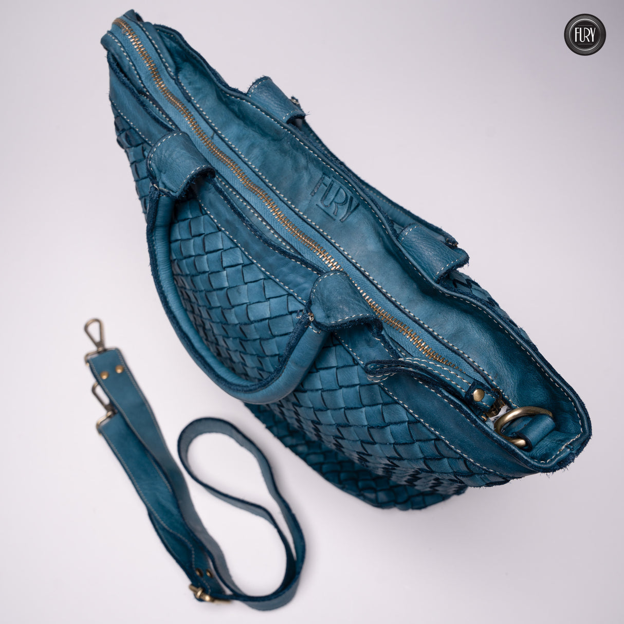 Borsa Virginia in pelle intrecciata