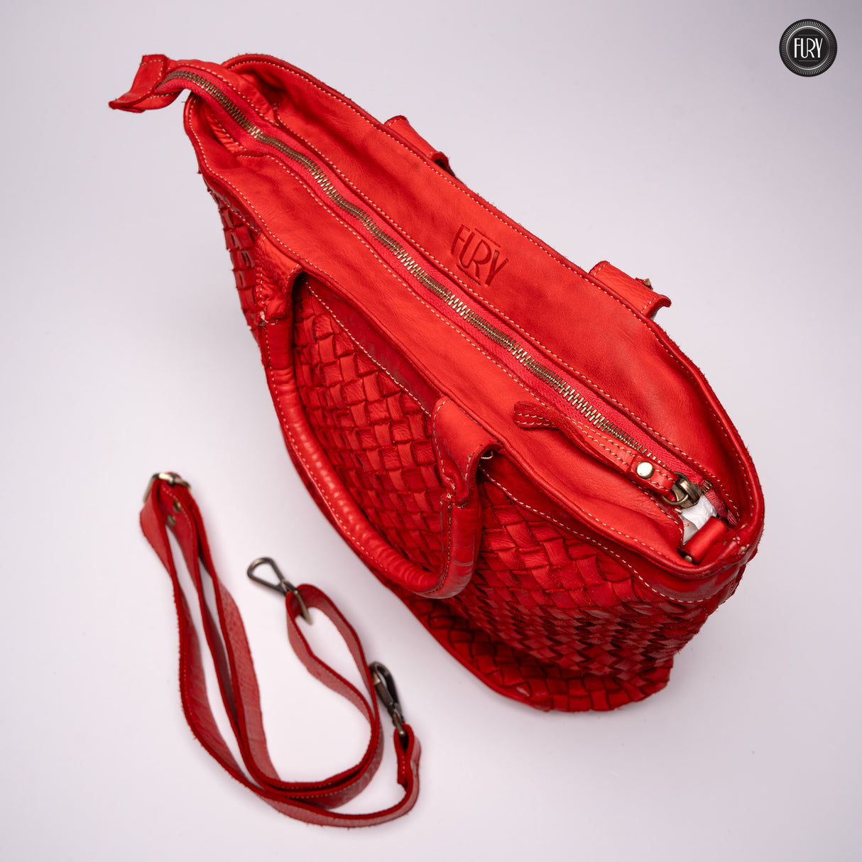 Borsa Virginia in pelle intrecciata