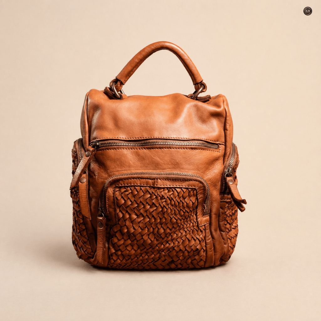 Zainetto Volterra reversibile in pelle intrecciata - Fury