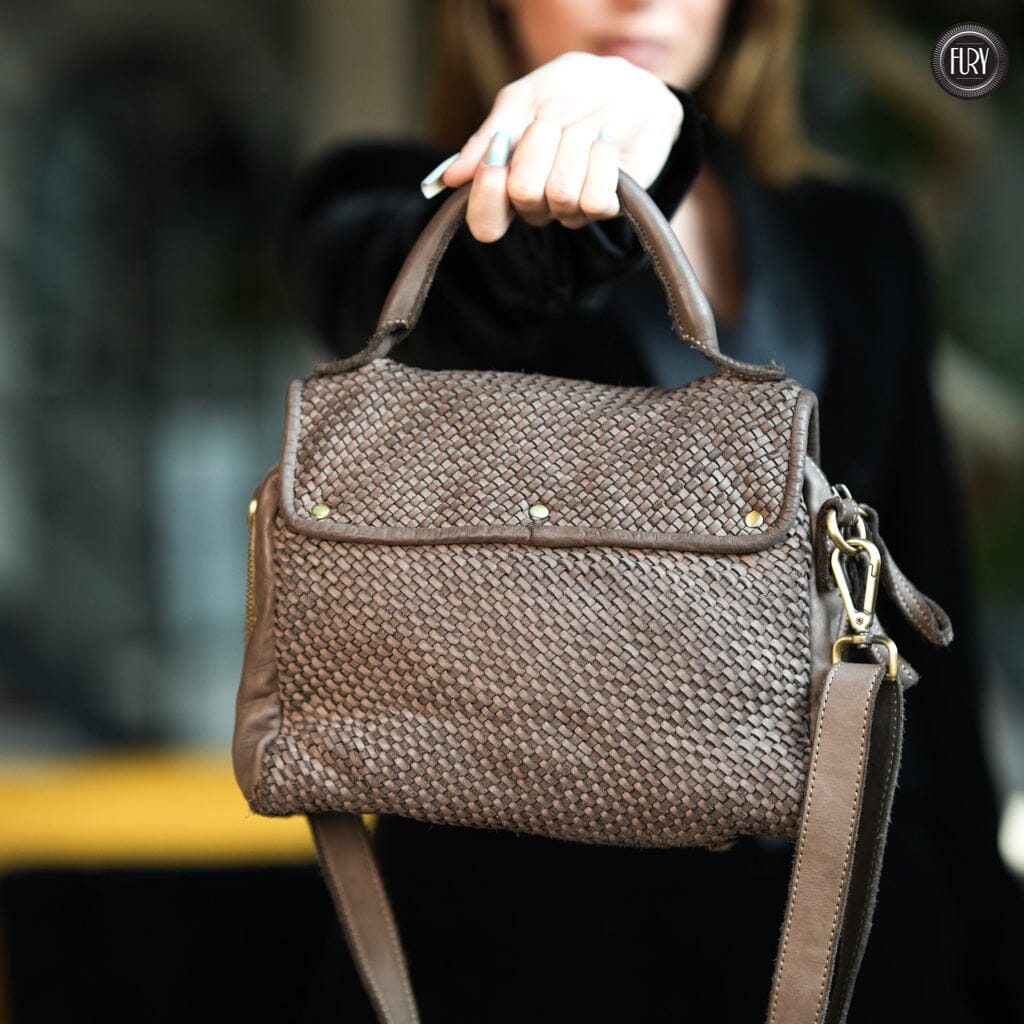 Borsa Siena in pelle intrecciata - Preordine - Fury