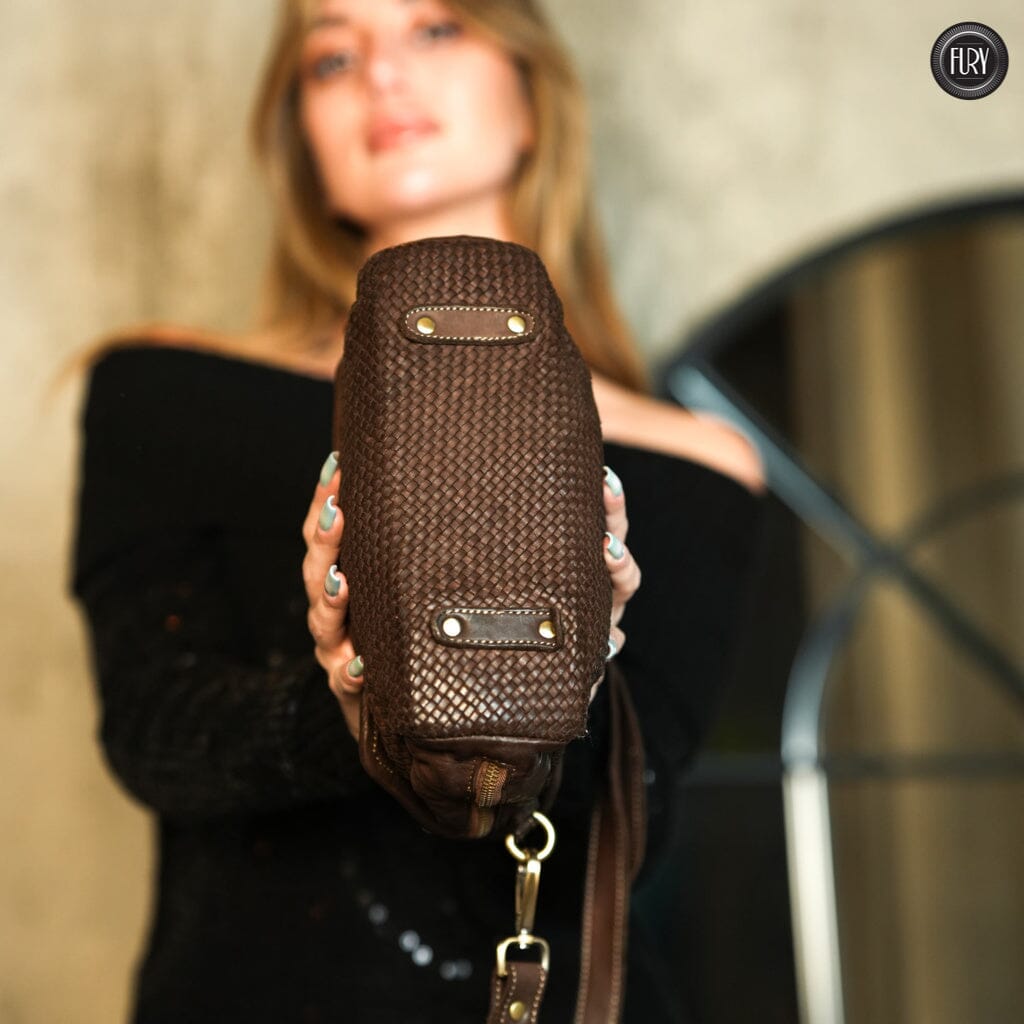 Borsa Siena in pelle intrecciata - Preordine - Fury