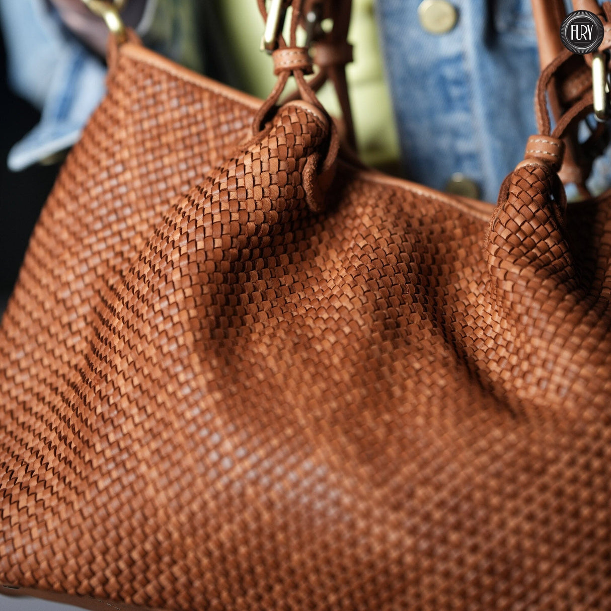 Borsa Talia in pelle intrecciata Fury