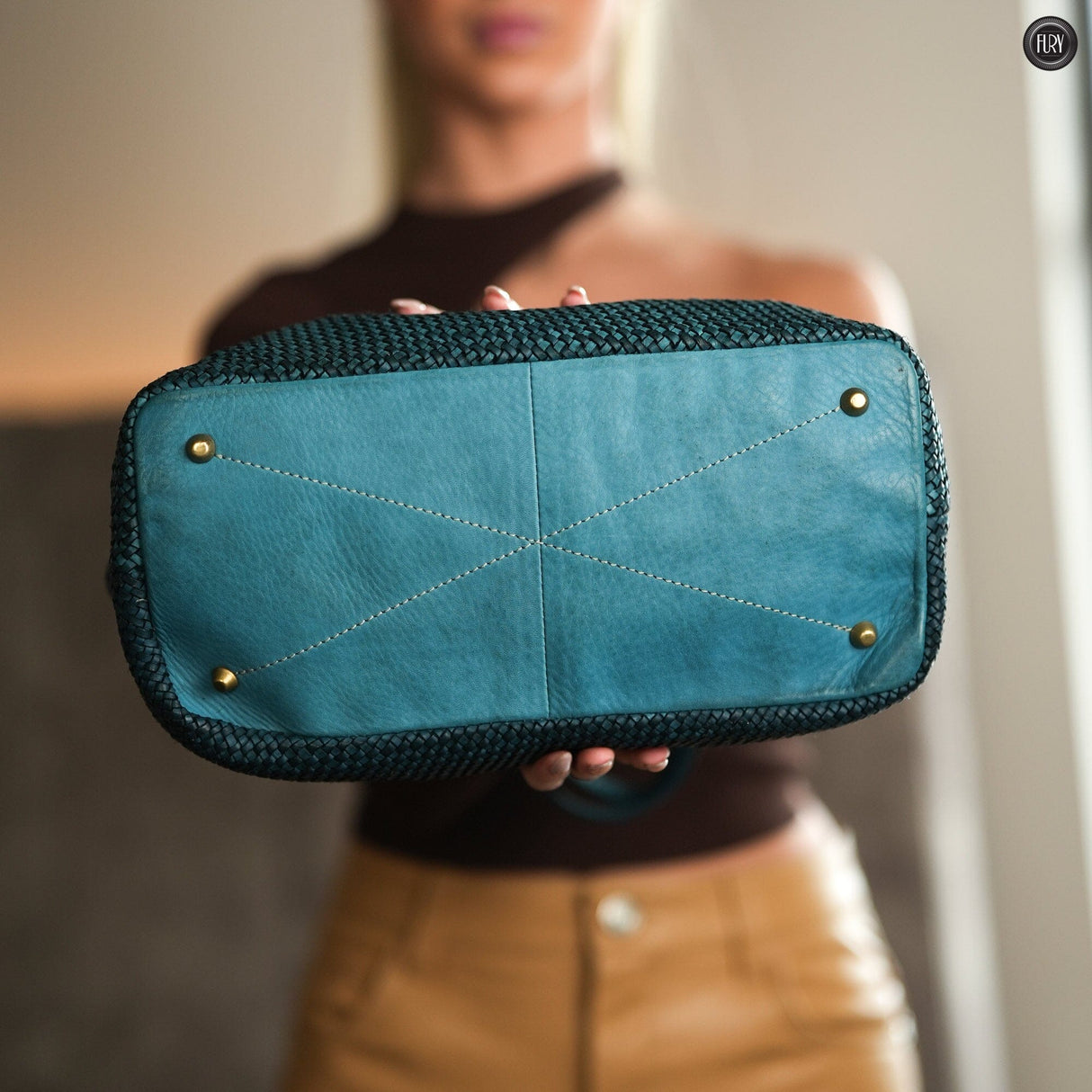 Borsa Talia in pelle intrecciata Fury