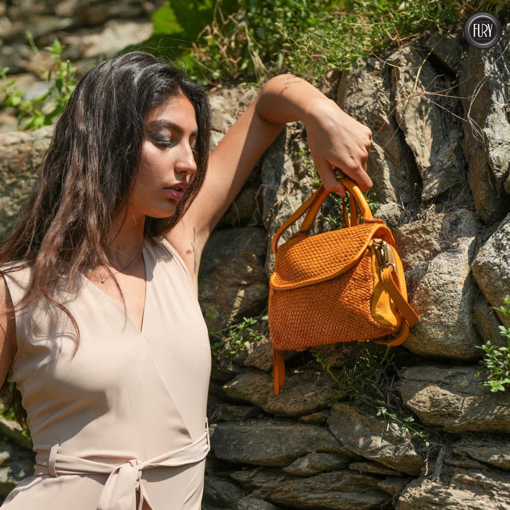 Borsetta Siena in pelle intrecciata - Fury