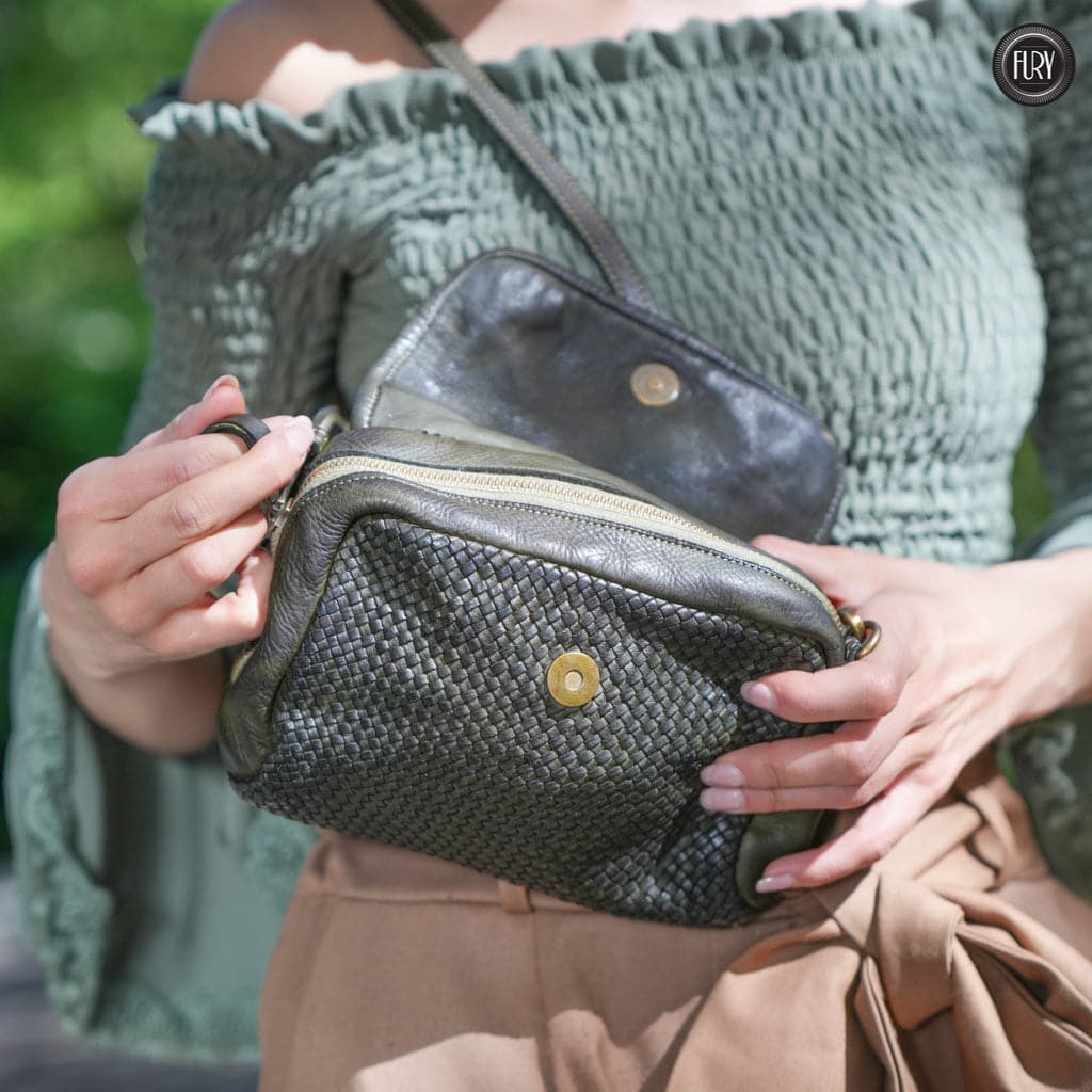 Borsetta Siena in pelle intrecciata - Fury