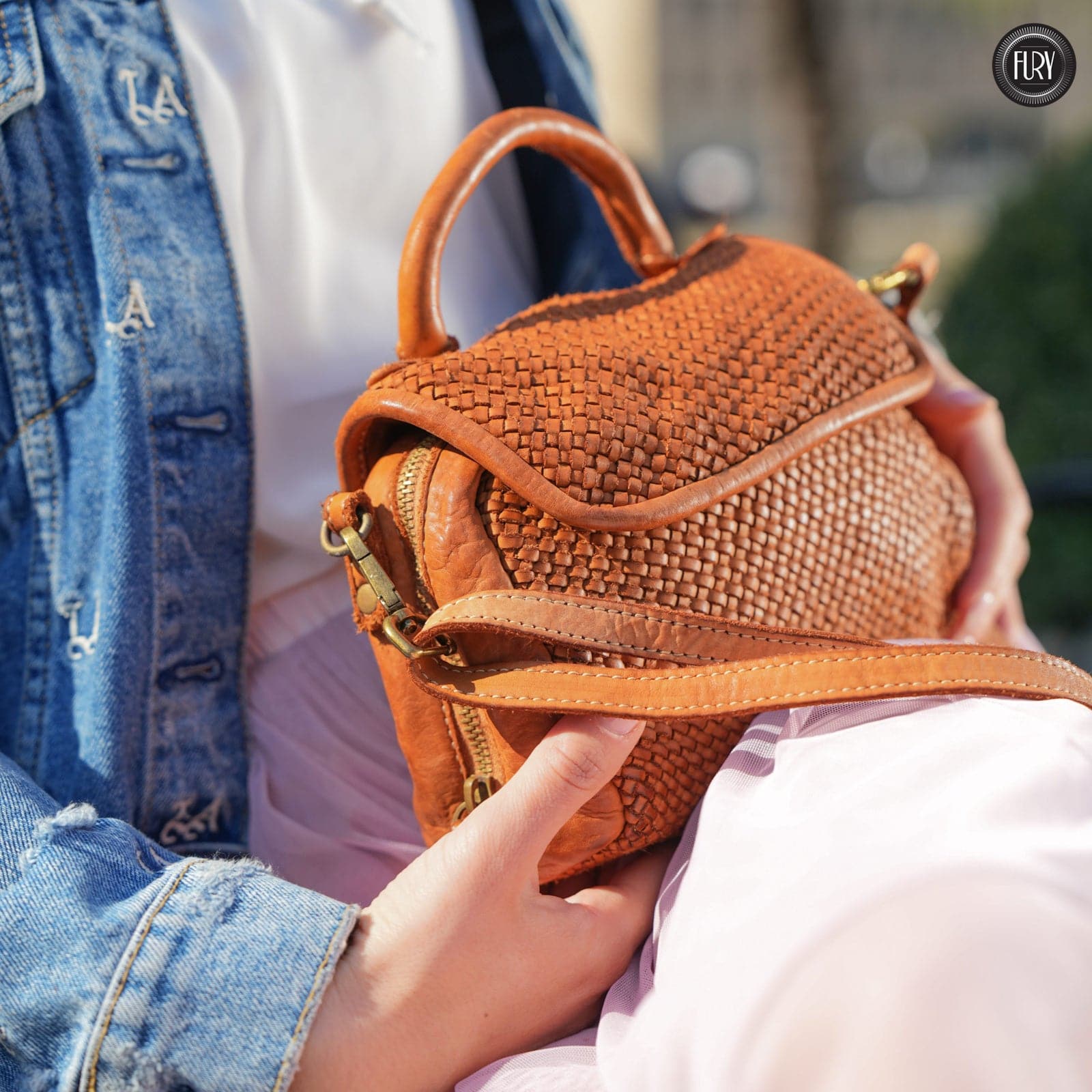 Borsetta Siena in pelle intrecciata - Fury