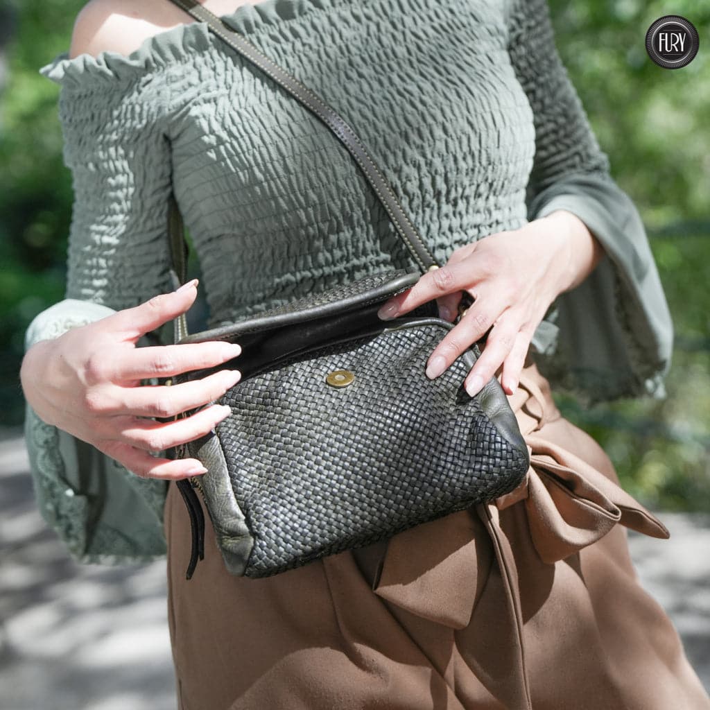 Borsetta Siena in pelle intrecciata - Fury