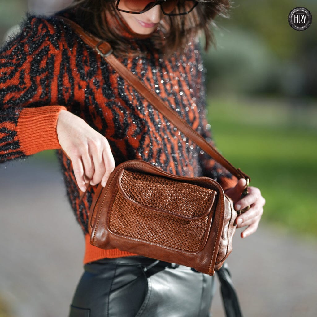 Borsetta Torino in pelle intrecciata - Fury