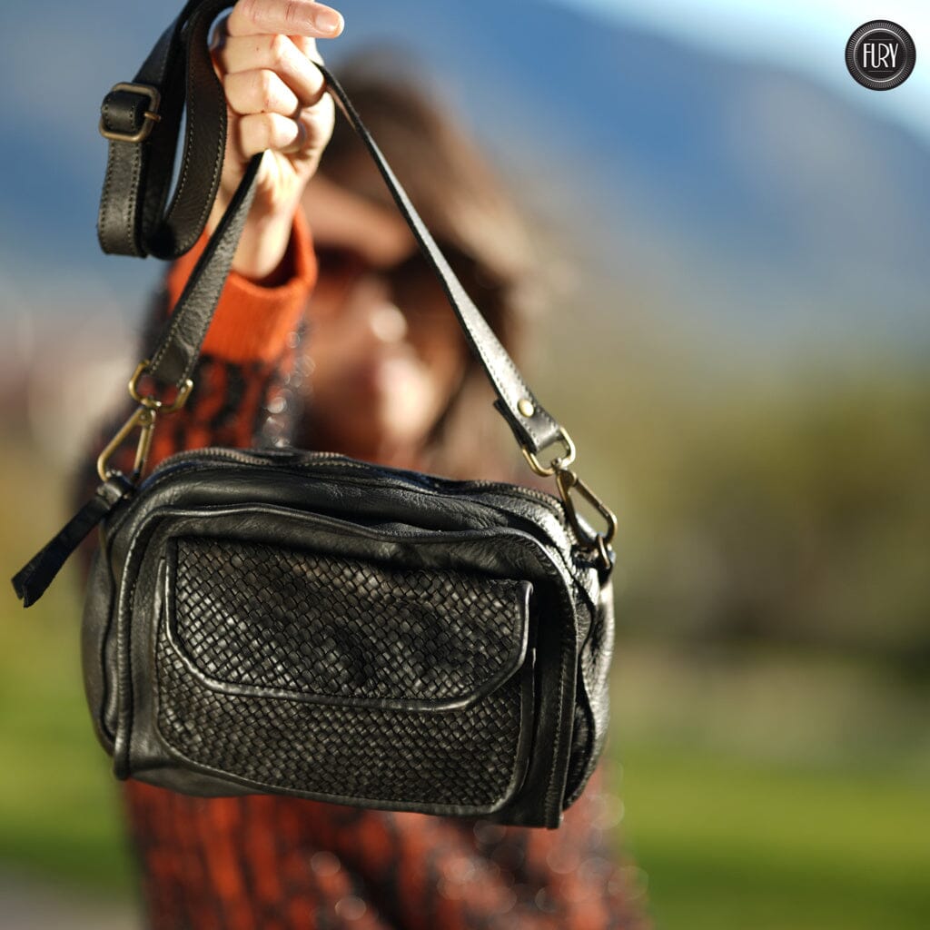 Borsetta Torino in pelle intrecciata Fury