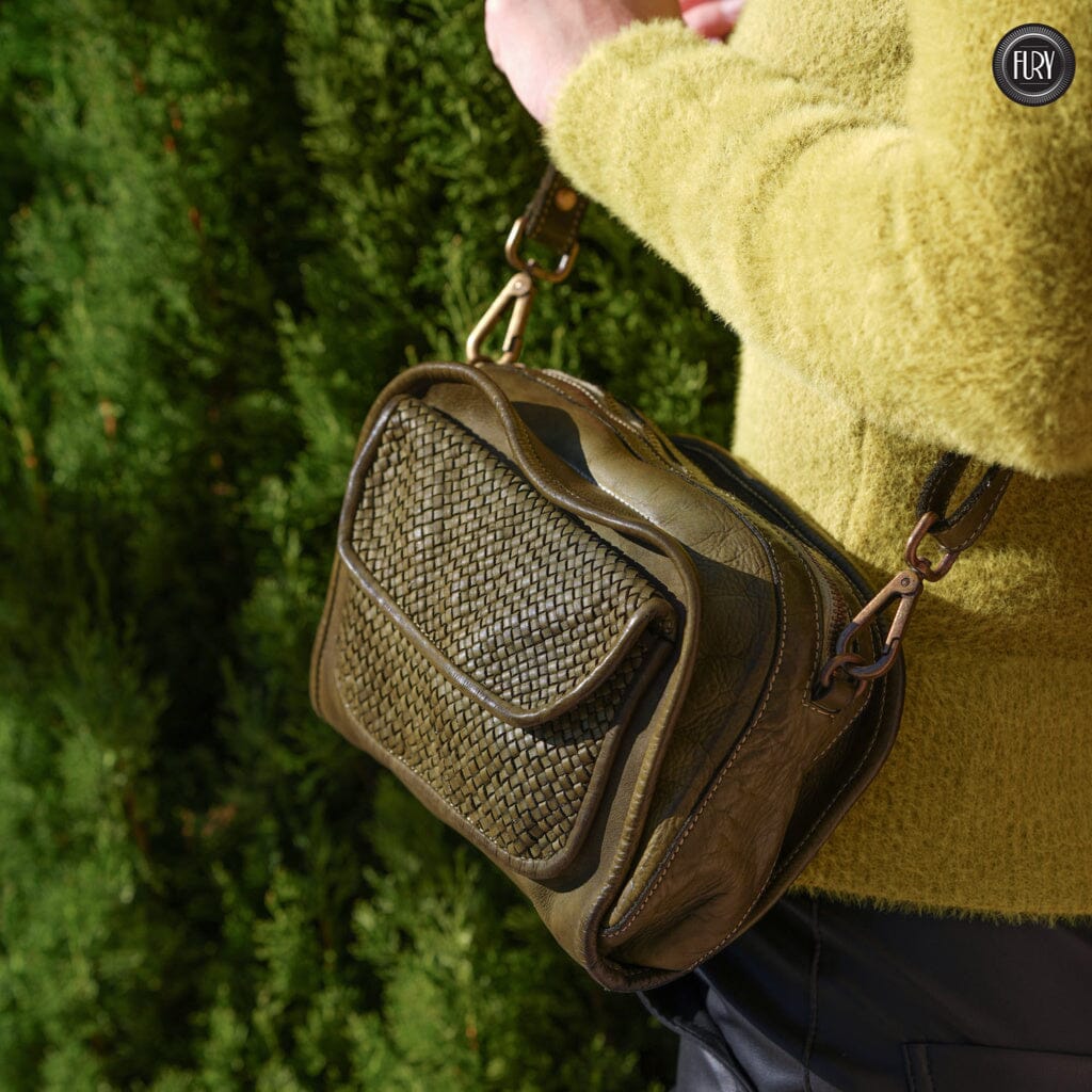 Borsetta Torino in pelle intrecciata Fury