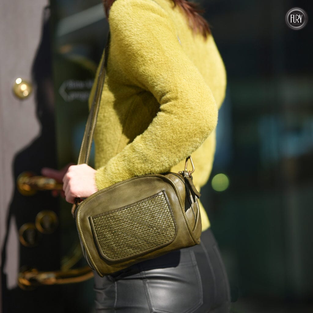 Borsetta Torino in pelle intrecciata Fury