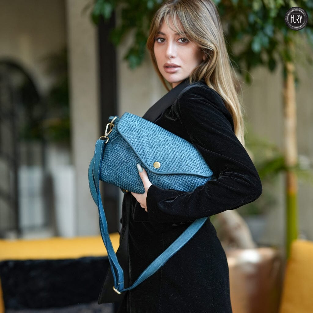 Pochette Sofia in pelle intrecciata - Fury