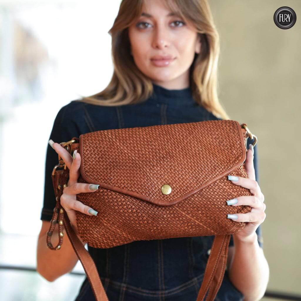 Pochette Sofia in pelle intrecciata - Fury