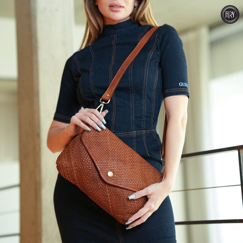 Pochette Sofia in pelle intrecciata - Fury