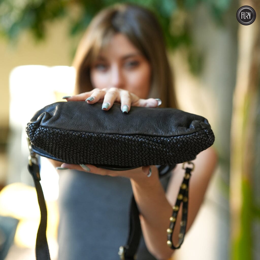 Pochette Sofia in pelle intrecciata - Fury
