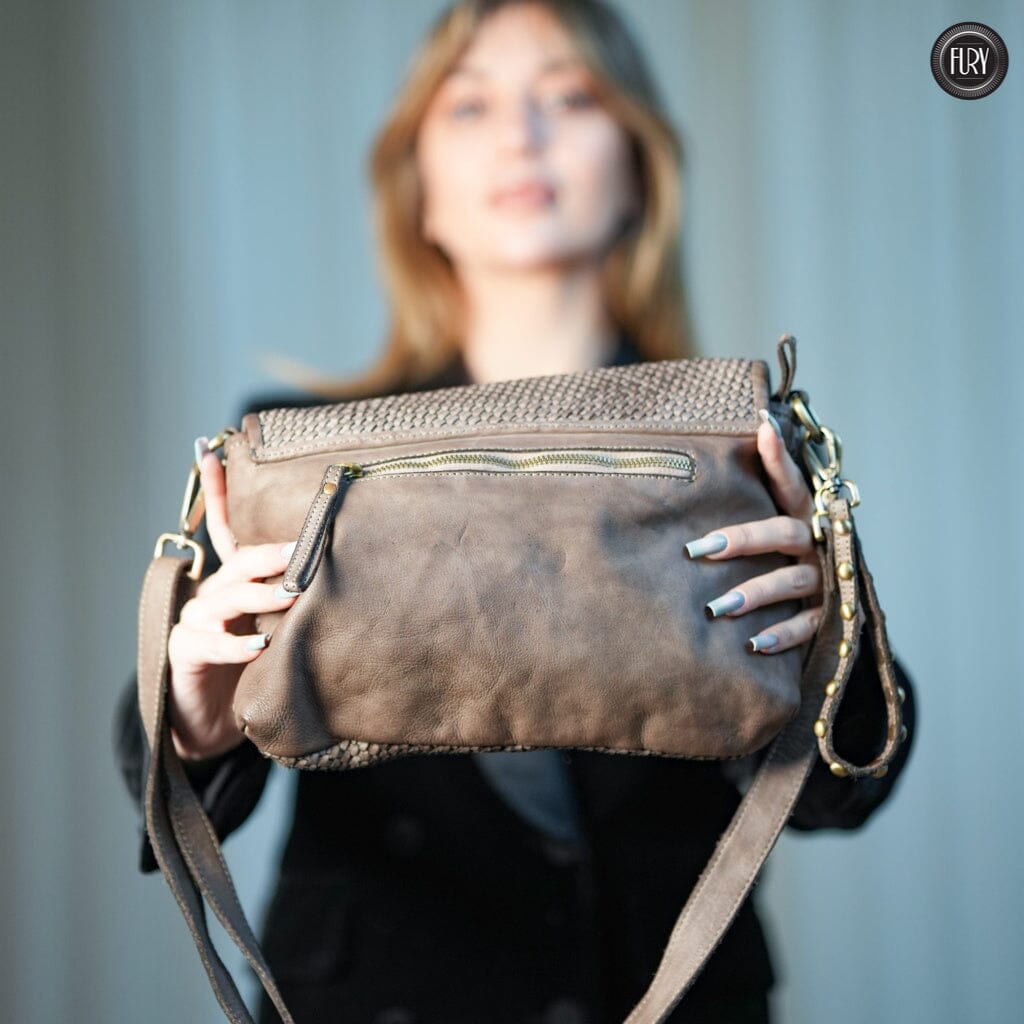 Pochette Sofia in pelle intrecciata - Fury