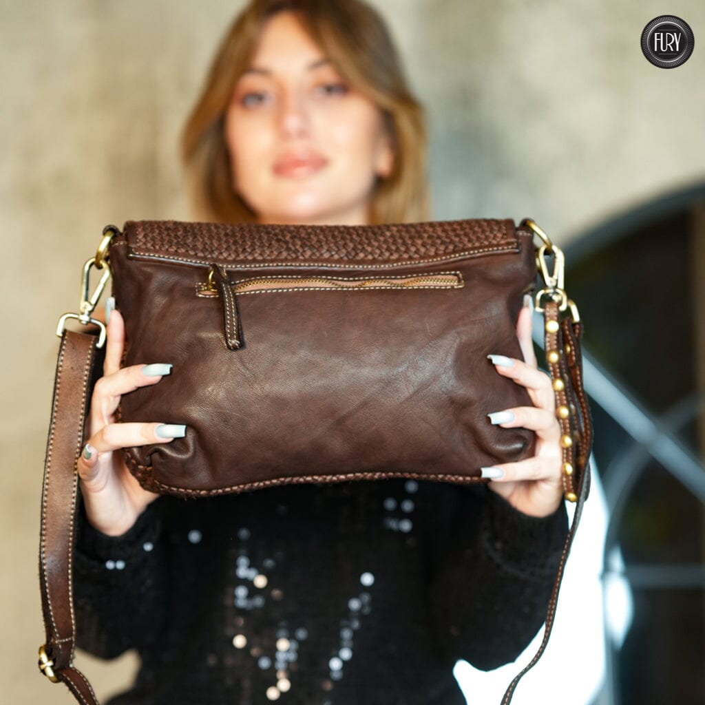 Pochette Sofia in pelle intrecciata - Fury