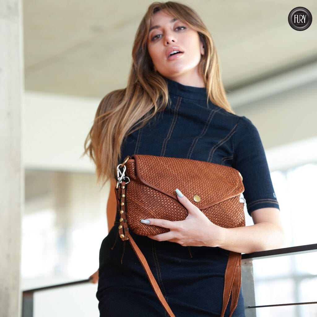 Pochette Sofia in pelle intrecciata Fury