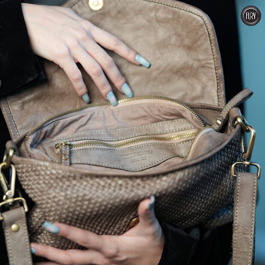 Pochette Sofia in pelle intrecciata Fury