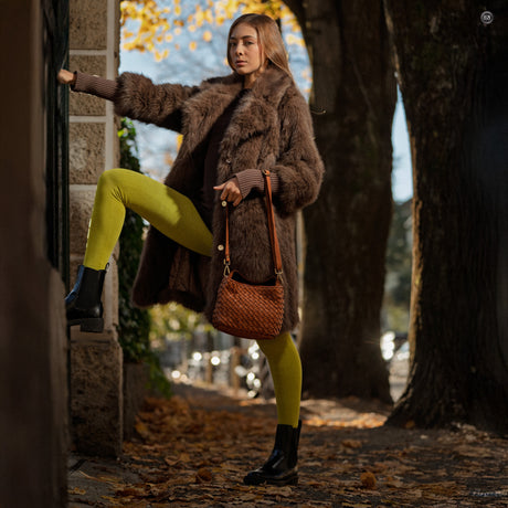 Sibilla Handtasche aus gewebtem Leder