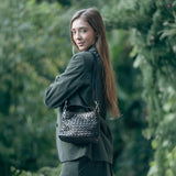 Borsetta Sibilla in pelle intrecciata