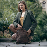 Zaino Arco in pelle intrecciata