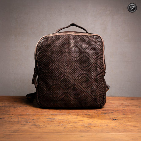 David Rucksack in gewebter Leder