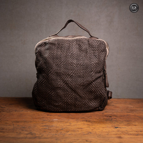 David Rucksack in gewebter Leder