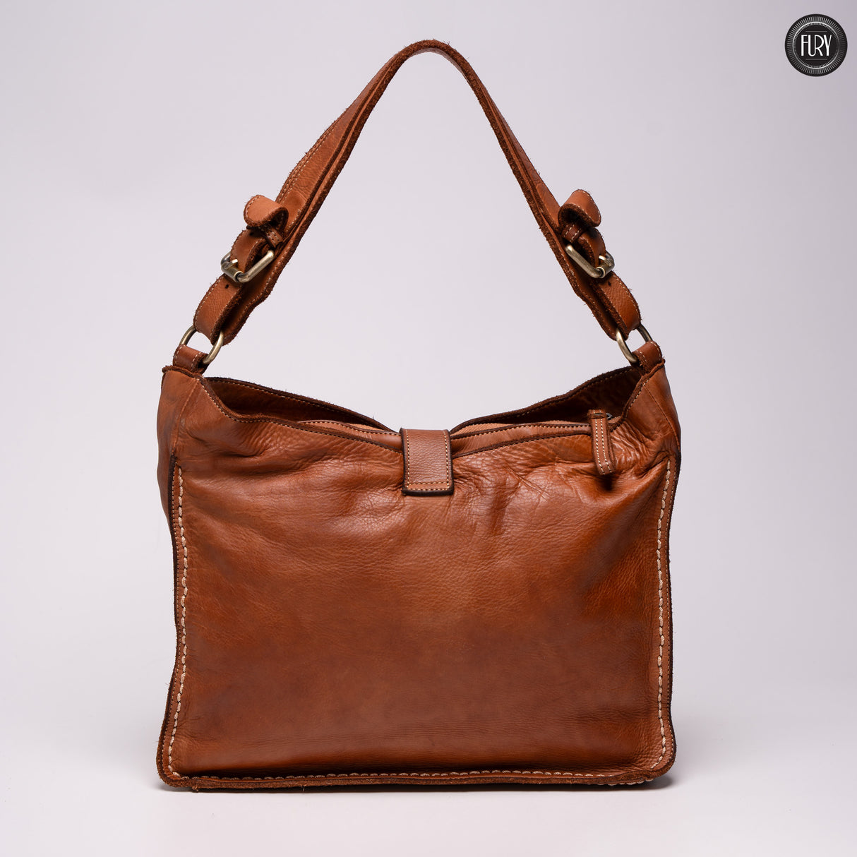 Sandige Ledertasche