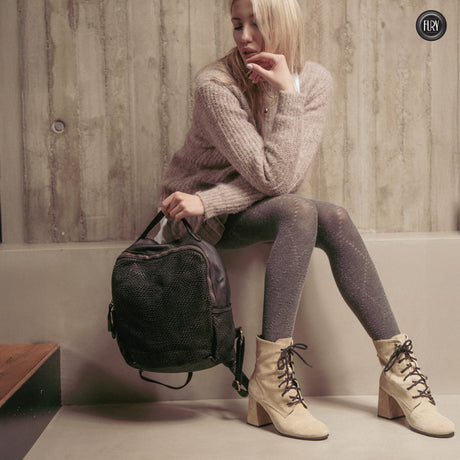 David Rucksack in gewebter Leder