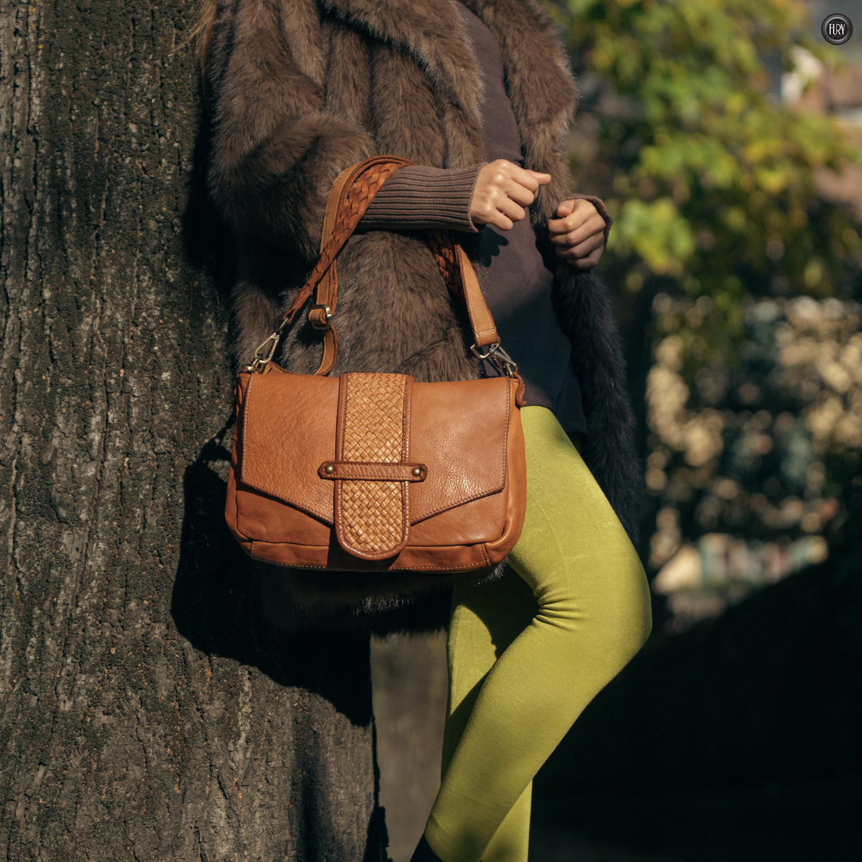 Antea gewebte Lederhandtasche