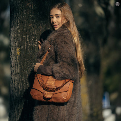 Antea gewebte Lederhandtasche