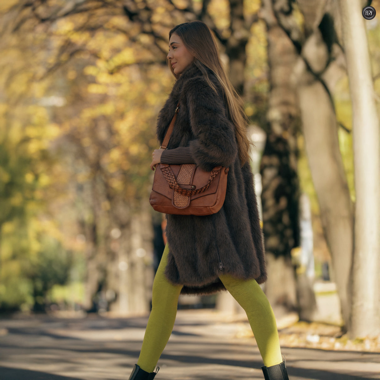 Antea gewebte Lederhandtasche