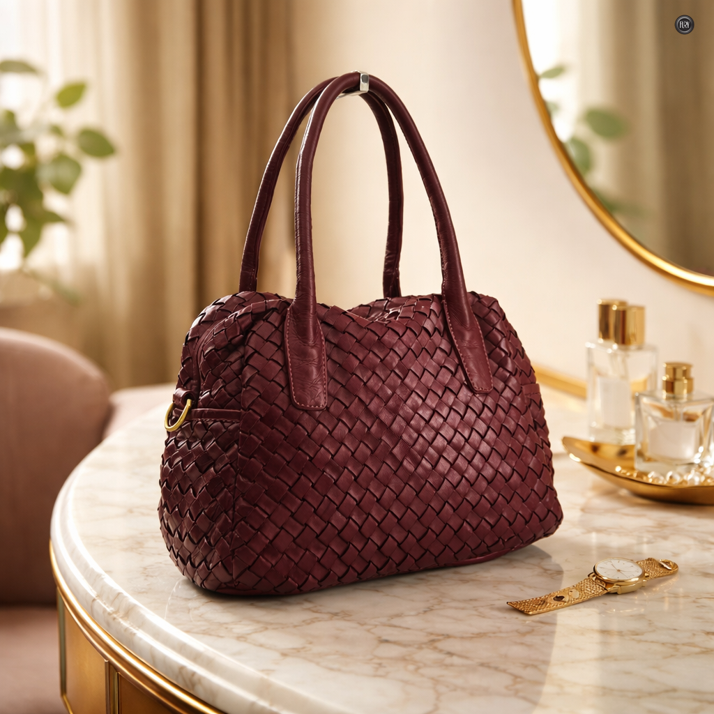 Lea-Tasche aus gewebtem Leder